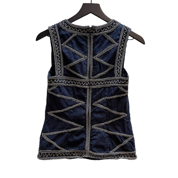 French Connection beaded size 6 top - Picture 3 of 13